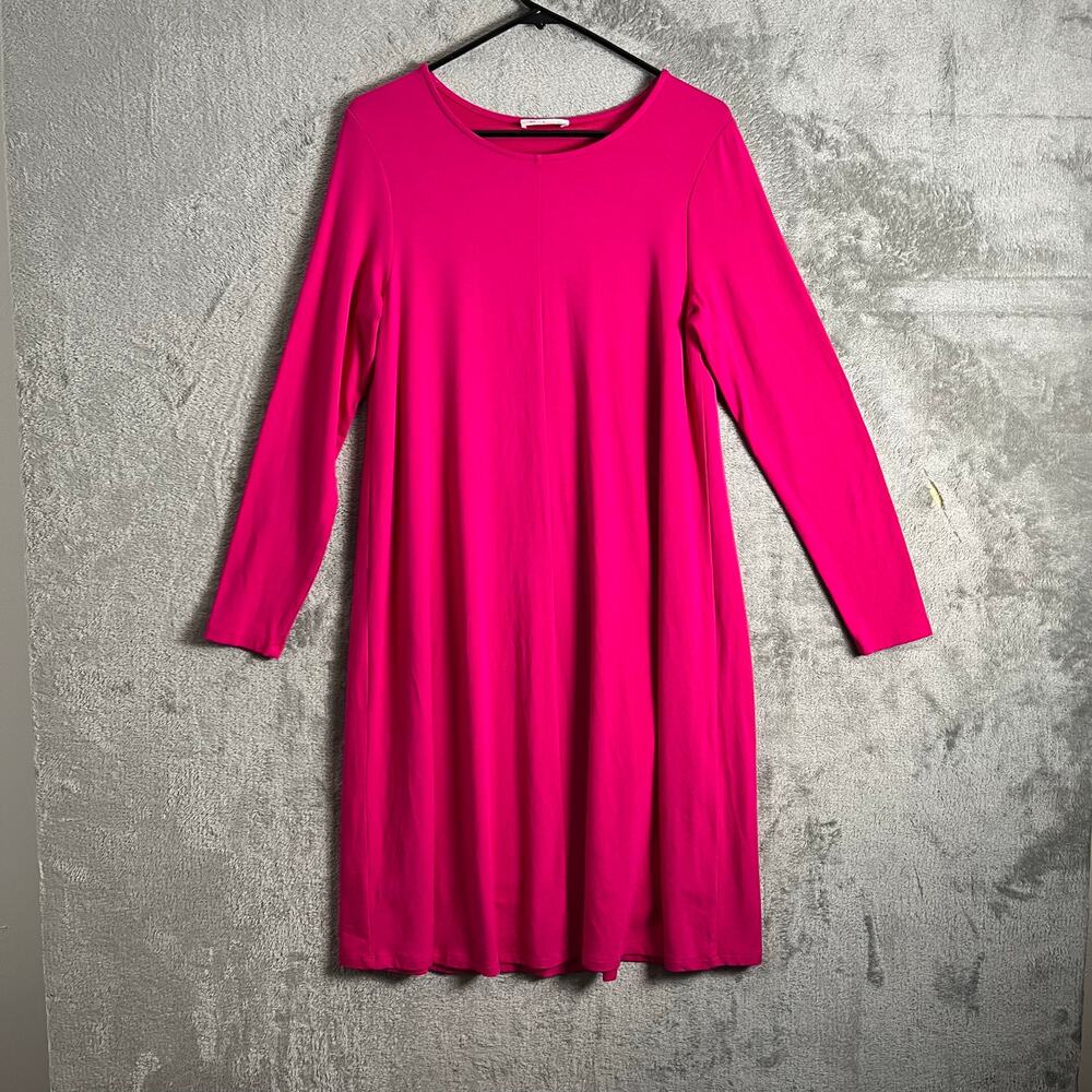 Kettlewell Minimalist Pink Long Sleeve Midi Dress Large Modern Sleek‎ Everyday